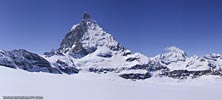 A view over a glacier to the Matterhorn - 64kb