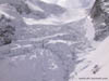Glacier and seracs below Klein Matterhorn